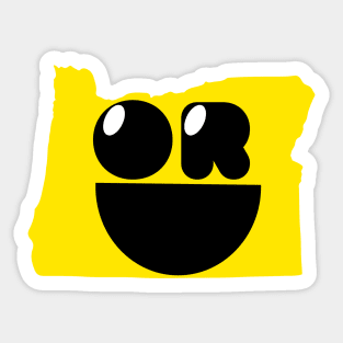 Oregon States of Happynes- Oregon Smiling Face Sticker